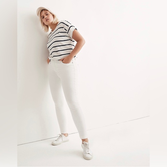 Madewell Skinny Ankle Jeans High Rise Waisted Jeans Classic Stretch Comfort 32 - Picture 2 of 10
